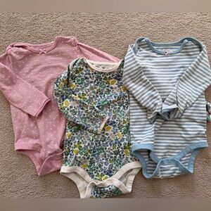 Baby Boden Bodysuit Bundle 3pc Floral Stripe Polka Dot 18-24 Months Girl